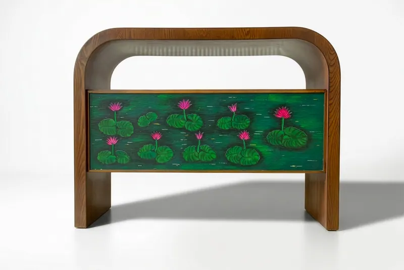 The Floating Lotus, console by Simpy Bansal — back view