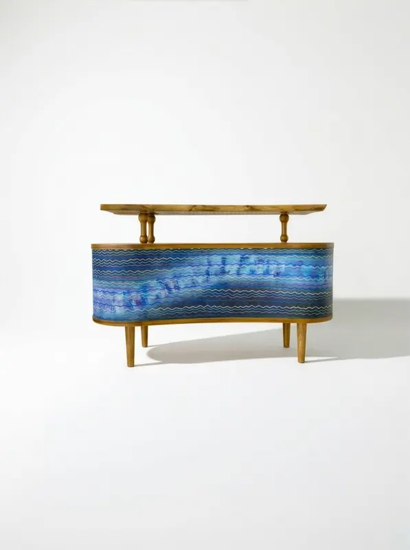 The Midnight Tide, console by Simpy Bansal — back view