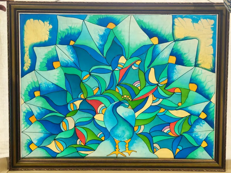 Feathers of Color, glass by Simpy Bansal — detail