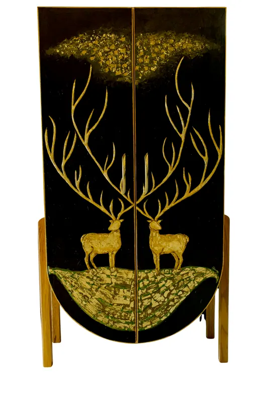 The Golden Duo, cabinet by Simpy Bansal — on white