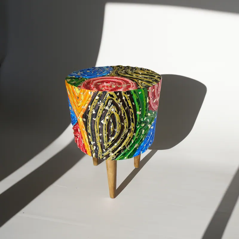 Rhythm of Color, sculpture by Simpy Bansal — on white