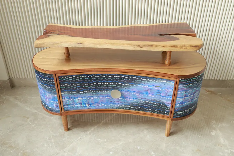 The Midnight Tide, console by Simpy Bansal — top view