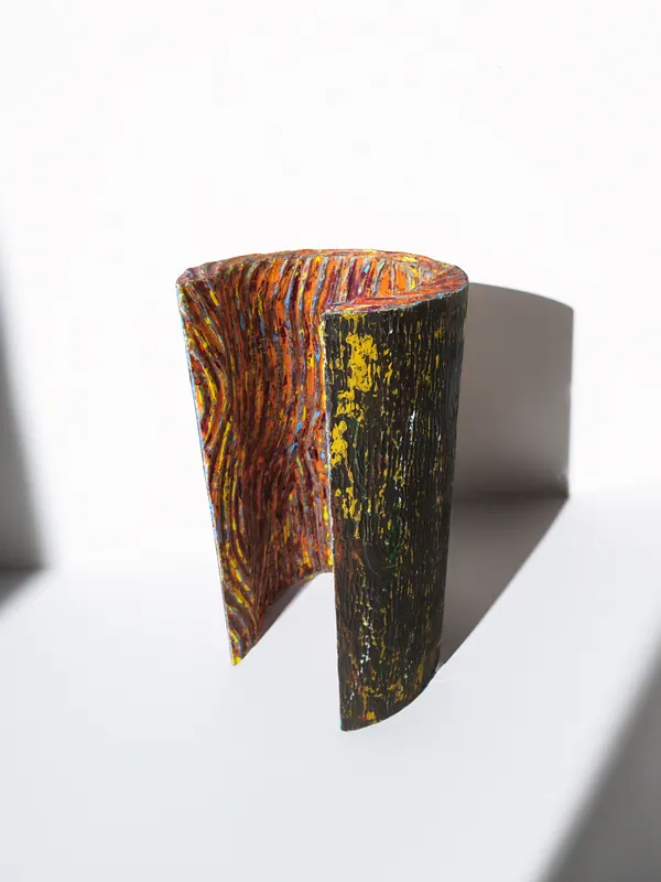The Core, sculpture by Simpy Bansal — side view